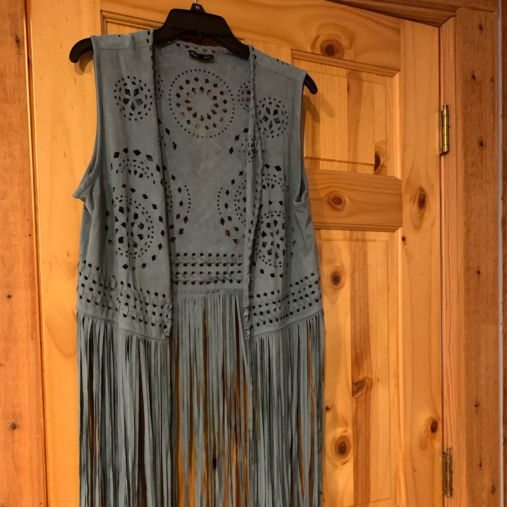 Faux suede vest